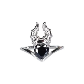 Dtup Anillo Compromiso Maléfica Oro Blanco Plata .925 Negro Dtup®