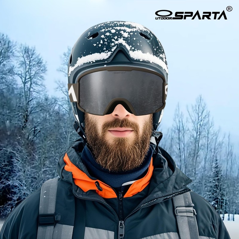 OUTDOOR SPARTA Adult Ski Goggles (9. Grey Frame, Full Lens