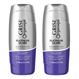 2 Shampoo Grisi Organogal Silver Canas Platinadas 400ml                                                                                               