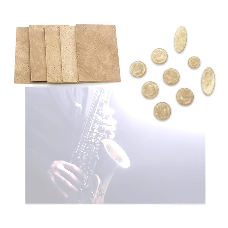 Alto Saxophone Neck Cork and Key Buttons Replacement Kit, 9