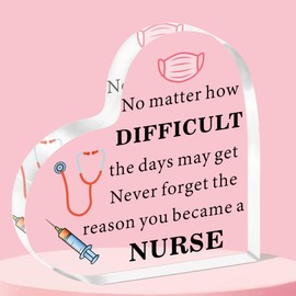 QMVMV Nurse Graduation Gifts for Women Nurse Acrylic Plaque Nurses Week Gifts Graduation Presents for Nurses Appreciation Gifts