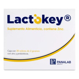 Panalab Lactokey Suplemento Zinc Y Probióticos Caja 30 Sobres De 2g