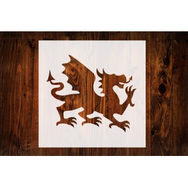 Welsh Dragon Design Stencil 12 Inch Reusable Mylar Template for Sign Art Painting Crafts DIY Projects Wood Walls