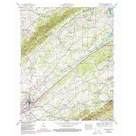 YellowMaps Madisonville TN topo map, 1:24000 Scale, 7.5 X 7.5 Minute, Historical, 1940, Updated 1988, 27.4 x 22 in - Polypropylene