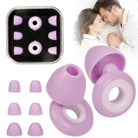 NEARPOW Tapones Auditivos para Dormir, Reducción de Ruido 45 dB, Tapones para Oídos Concierto +3 Puntas para los Oidos en S/M/L, Tapones Oidos de Sili