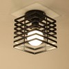 iDEGU Industrial Ceiling Light Cage Chandelier Metal Iron Light for