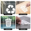 YIKIADA 10 Pack Recycle and Trash Transparent Stickers 6 ×