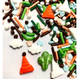 COOL MOM SPRINKLES Radiator Springs Sprinkle Mix (4 oz.) – Cars Themed Sprinkles for Decorating Cakes, Cupcakes, Cookies & Desserts – Mixed in the USA/Gluten-Free