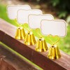 4 Pieces Heart-shaped Bell Place Card Holders Photo Holder Table