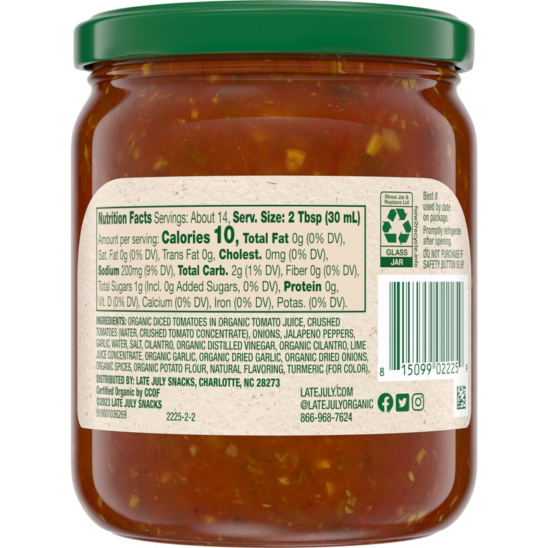 Late July Snacks Mild Salsa, 15.5 oz Jar