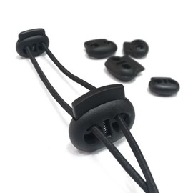 Mask Strap Adjuster Stopper for Strap Making & Shortening 10pcs Type 1 - Black Cord Adjuster 10ea