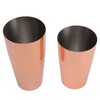 Boston Cocktail Shaker Stainless Steel Rose Gold Glossy Surfaces Leakproof