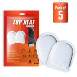 Top Heat Toe Foot Warmers – 5 Pairs - 8 Hours Warm Toes - Air Activated - Instant Heat - 100% Natural Heat - Feet Warmers for Women and Men
