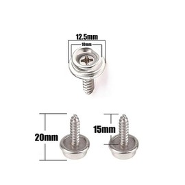 Trimming Shop 15mm Press Studs Screws Replacement Assorted Snap Fasteners for Boat Cover, Marine Grade, Canvas, Fabric, Wood, Strong and Sturdy, 20pcs