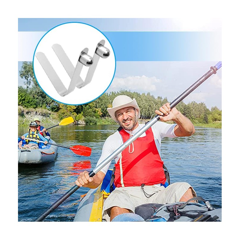 Stainless Kayak Paddle Spring Snaps, 9.5x6mm Pole Push Button Spring