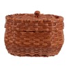VILLFUL Elegant Lidded Egg Storage Basket Woven Potato Bread Basket