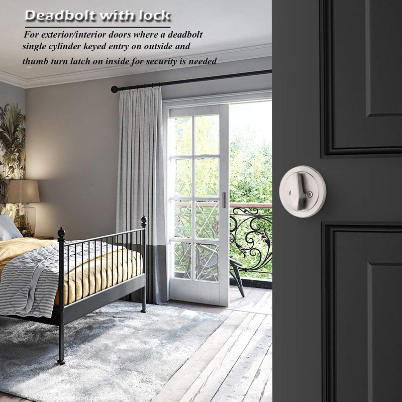 Gobrico 6 Keyed Alike Single Cylinder Deadbolts Keyed on One