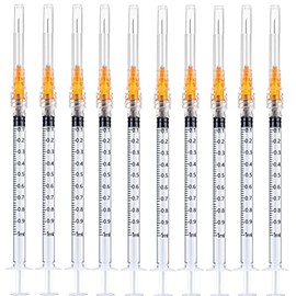 15Pack 1ml/cc Plastic Sterile Syringes with 25Ga and Cap, for Scientific Labs, Industrial Adhesives, Pet and Animal Injector, Individually Package