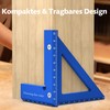 3D Multi Angle Measuring Ruler for Woodworking - Premium Aluminum