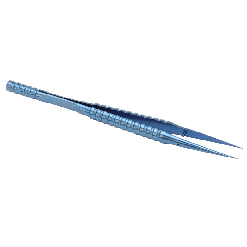 2 Pcs Fine Tipped Tweezers Straight Tip Bent Tip Titanium