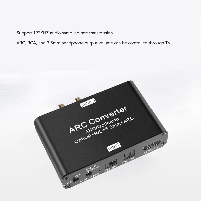 Digital to Analog Audio Converter 192KHZ Optical to RCA 3.5mm