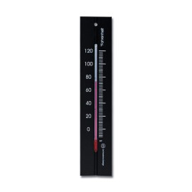 Hokco Analog Wall Thermometer Fahrenheit Scale Beech Wood 7.9 inch in 5 Finishes - Black