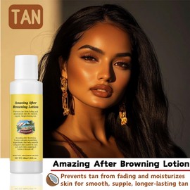 Amazing After Browning Lotion, Body Lotion for Protecting Tan, Self Tanning Lotion with Coconut Oil, After Sun Lotions for Body, Long-Lasting Tan Enhancer, Tanning Moisturiser for Women, 100ml