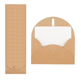 Rumyve 25-Pack Mini DIY Heart-Shaped Envelopes and Blank Cards Set for Thank You and Valentine's Day Greeting Cards