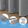 3-in-1 Shower Curtain Set, 72" x 72" Waffle Texture Shower