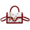 Cherry Leather Tote Bag – Cute Y2K Shoulder Purse for