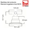 Dica MCR Juego de Manerales Cruceta Grandes con Chapetón