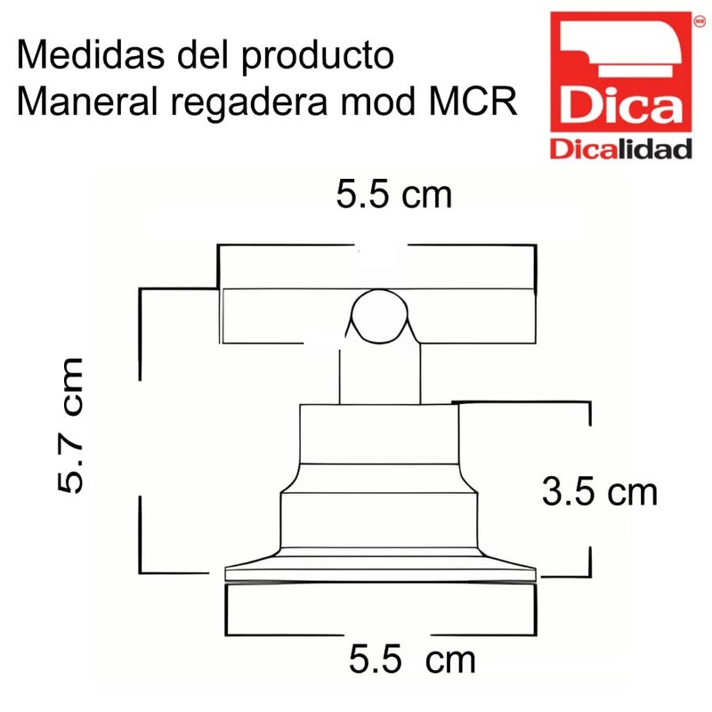 Dica MCR Juego de Manerales Cruceta Grandes con Chapetón