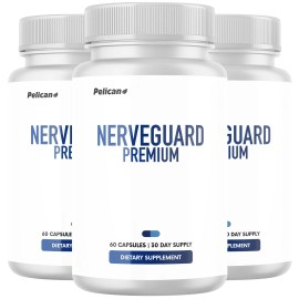 Pelican Vitamins Nerveguard Premium- Brain & Nerve Support- 3 Bottles- 180 Capsules