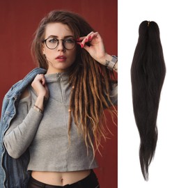 OSALADI Pre-stretched Synthetic Braiding Hair for Crochet Styles African Dreadlock Extensions Natural Easy to Style Lightweight Suitable for Women and Girls