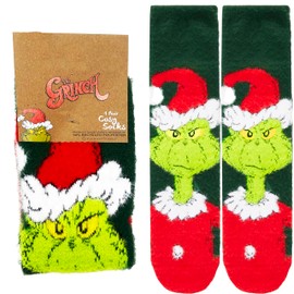 A+ Prime Grinch Women's Cosy Socks 4-8, Green