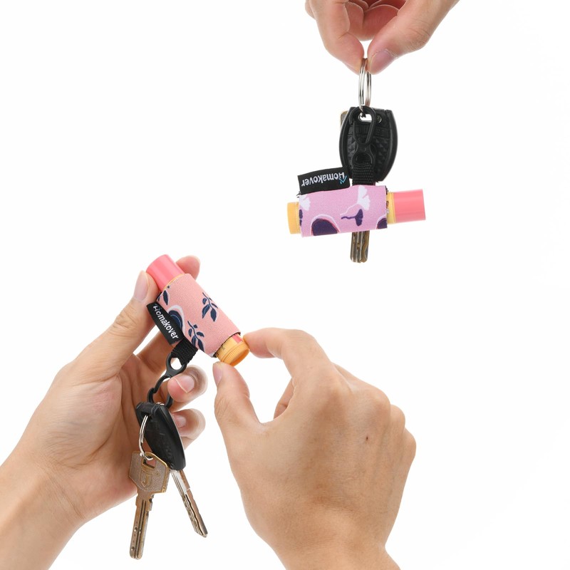 6 Pack Compact Clip-On Lipstick Holder Premium Release Clip Neoprene