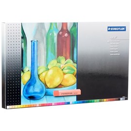 STAEDTLER 2430 C48 Soft Pastel Chalks (High Degree of Light Resistance, Soft Smudge, Easy Smudge, Cardboard Case with 48 Brilliant Colours)