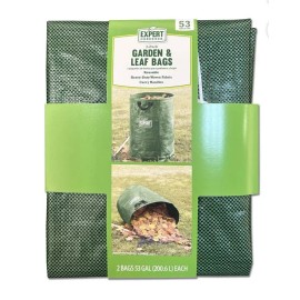 Expert Gardener “NEW” Expert Gardener 53 Gallon Garden & Leaf Bags, 2 Pack, Green, 53 gal