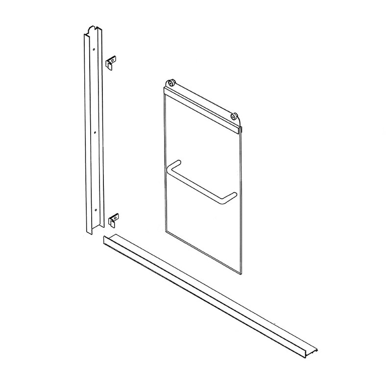 Gordon Glass® Translucent Bronze Shower Door Jamb Guide/Bumper for Sliding