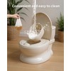 PipNest Toddler Potty Trainer, Realistic Toilet with Flushing Sounds, Wipes