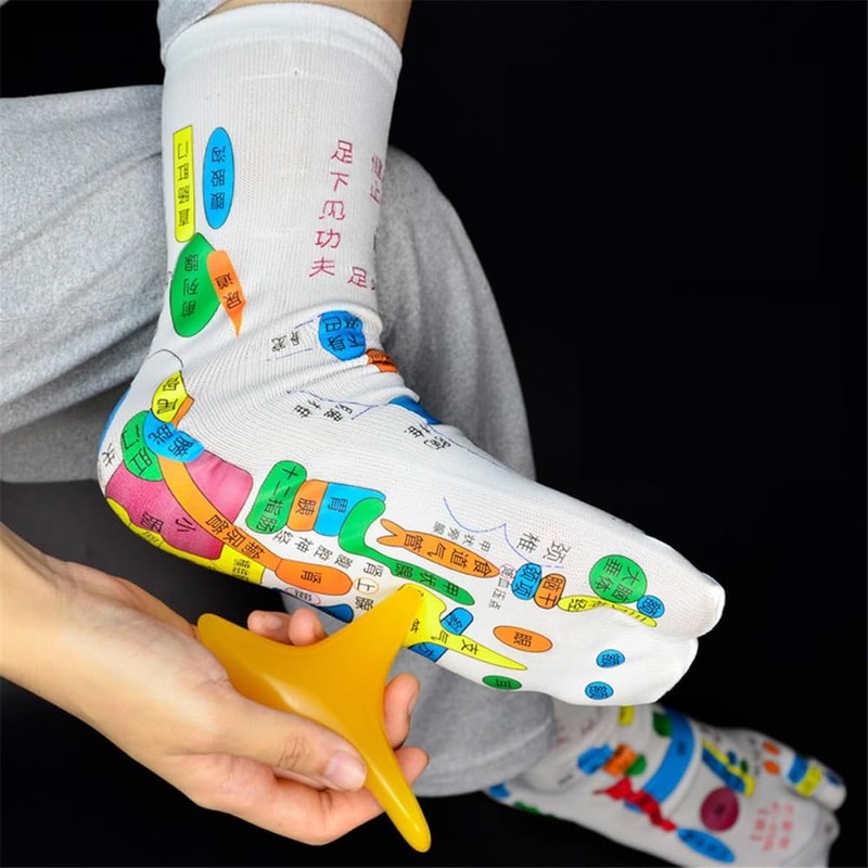Hole Illustration Socks & Gloves, Meridian Canal, Foot Reflexology, Health