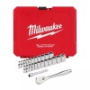 Milwaukee 1/4 in. drive Metric and SAE 25 Piece Mechanics Ratchet and Socket Set