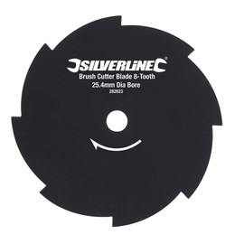 Silverline Brush Cutter Blade 8-tooth 254mm / 10" Dia - 25.4mm / 1" Bore Dia