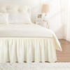 RIMELA Bed Skirt King Size Ivory 18 Inch Drop, Wrap