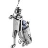 BRUBAKER Flaschenhalter Golfspieler beim Abschlag Metall Skulptur Geschenk mit Geschenkkarte