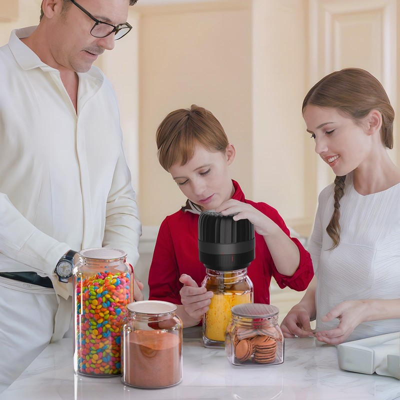 Electric Mason Jar Vacuum Sealer Kit for Wide-Mouth & Regular-Mouth