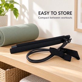 Pilates Stick for Home Workouts – Portable Resistance Exercise Bar with Elastic Bands for Yoga, Stretching & Toning