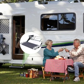 Die rutschfeste Wohnmobil Trittstufen Fußmatte,Wohnmobil Fußmatte,Camping Teppich Fußabtreter Draußen,Bodenschürze Wohnwagen,Verstellbare Teppich Trittstufe Wohnmobil 46x46cm