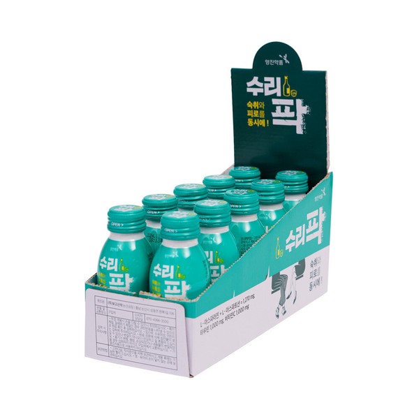 Youngjin Pharmaceutical Suripak 100ml / 영진약품 수리팍 100mlX10병 숙취해소음료 합성색소NO 비타민C 함유, 단일상품