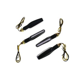 2EXTREME 4x Motorcycle LED Turn Signal Running Effect Running Light Sequential Universal Motorcycle, ATV Quad Scooter Enduro Chopper